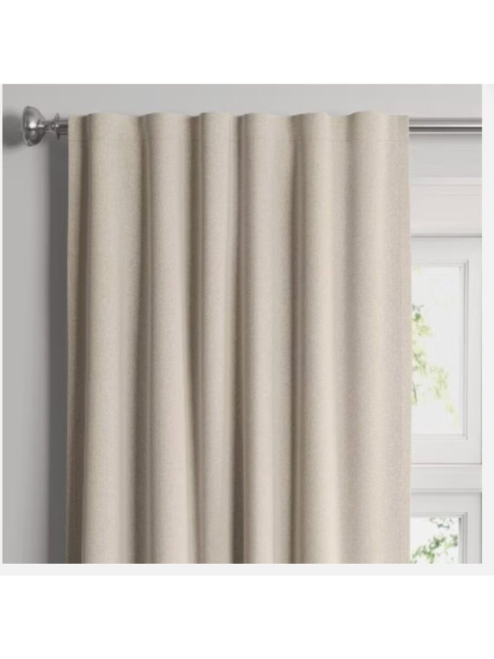 Threshold Blackout Aruba Curtain Panel OEKO-TEX Brown Linen 50" x 84"